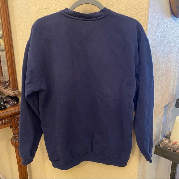Vintage Calvin Klein Navy Embroidery Sweatshirt Size Medium-Unisex - Picture 4 of 6